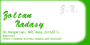 zoltan nadasy business card